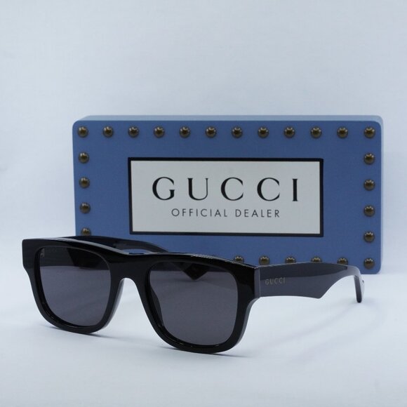 Final Price! Gucci GG1427S 001 Black/Grey Sunglasses - Picture 1 of 10